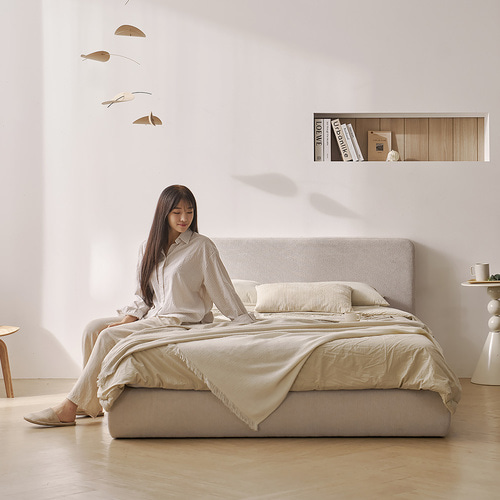 알레 아쿠아텍스 패브릭 평상형 호텔 침대프레임 Q K 공용 CNS520C