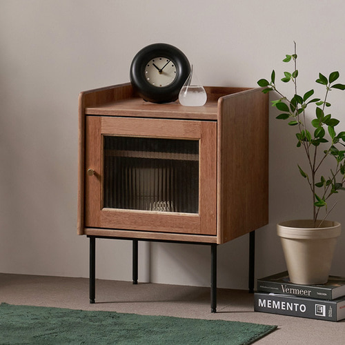 헤이즐 원목 모루유리 협탁 사이드 테이블 GM377C